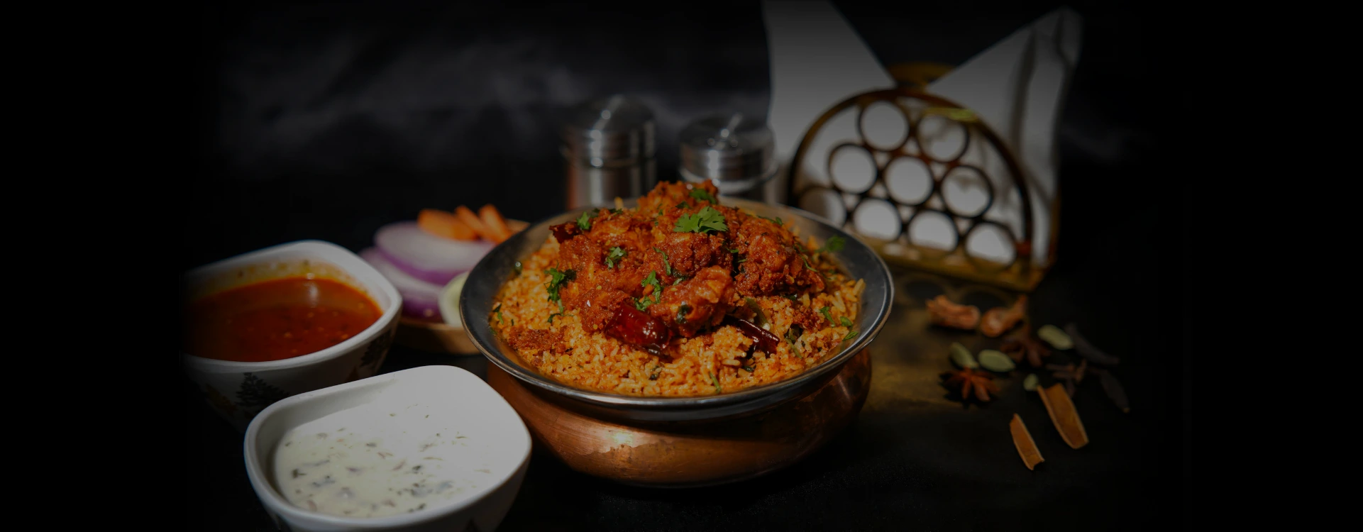 Enjoy our Flavorful Biryani served at kimbu Restro.